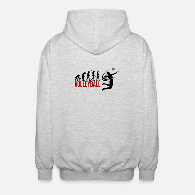 Evolution Volleyball - Unisex Kapuzenjacke - Hellgrau meliert