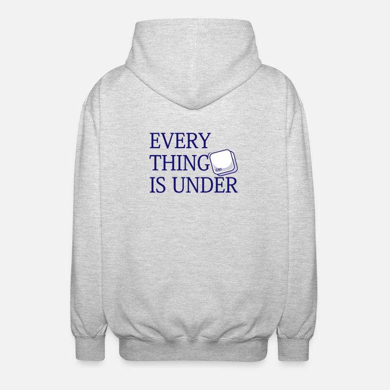 Everything Is Under Ctrl - Unisex Hooded Jacket - light heather grey