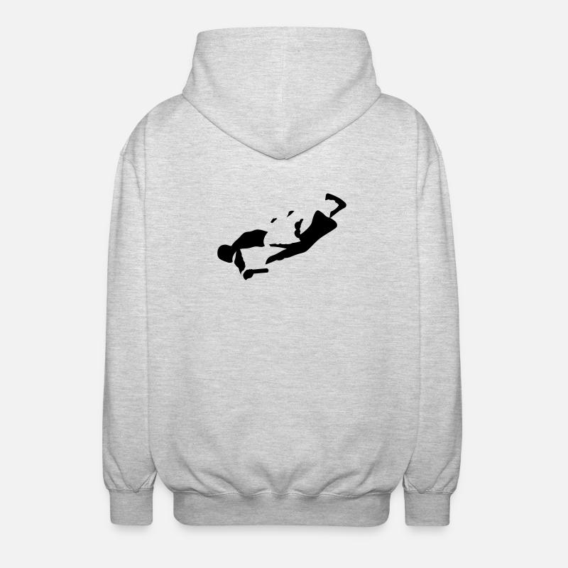 Wingsuit - Unisex Kapuzenjacke - Hellgrau meliert