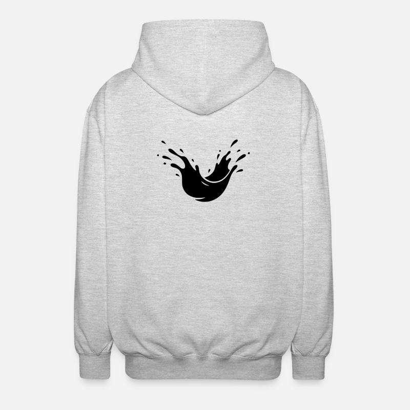 Éclaboussures de boue Éclaboussures de terre - Veste à capuche unisexe - gris clair chiné