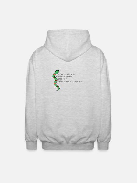 LEBENSABSCHNITTSPARTNER - Unisex Kapuzenjacke - Hellgrau meliert