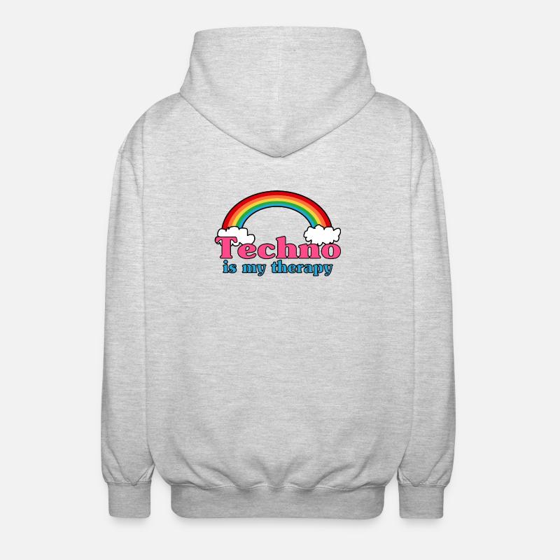 Techno Rainbow - Veste à capuche unisexe - gris clair chiné