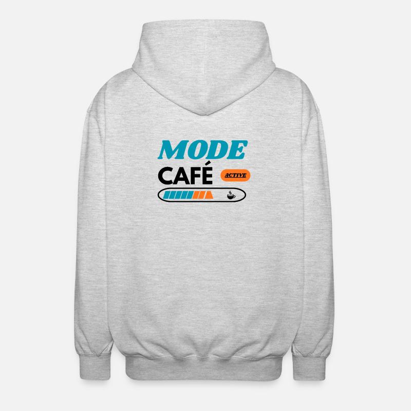 Modus Aktive Palette Teal Orange - Unisex Kapuzenjacke - Hellgrau meliert