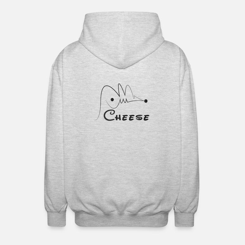 Hasan Mouse Calligraphy - Unisex Hooded Jacket - light heather grey