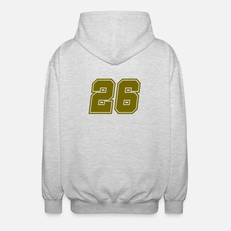 26 - Unisex Kapuzenjacke - Hellgrau meliert