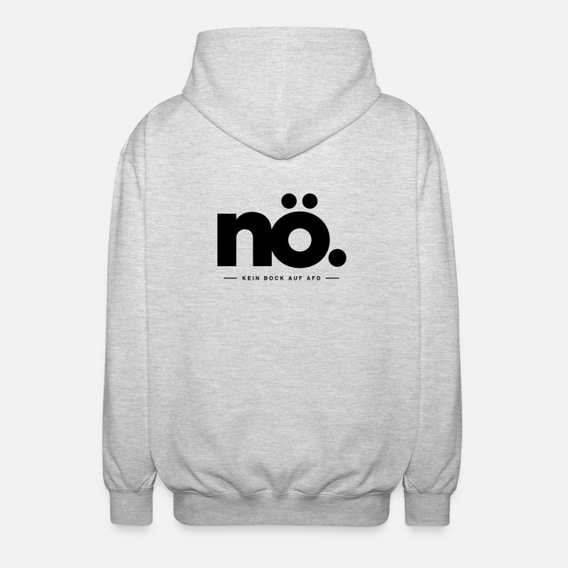 NÖ - Kein Bock auf AfD - Unisex Kapuzenjacke - Hellgrau meliert