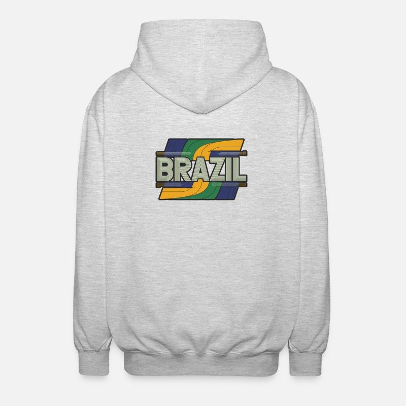 Brésil - Veste à capuche unisexe - gris clair chiné