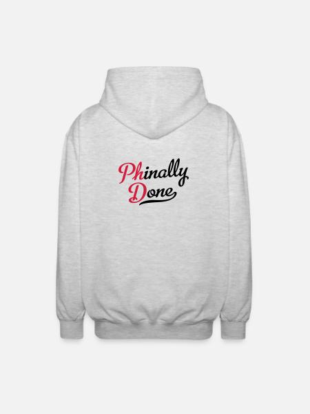 doctorate - Unisex Hooded Jacket - light heather grey