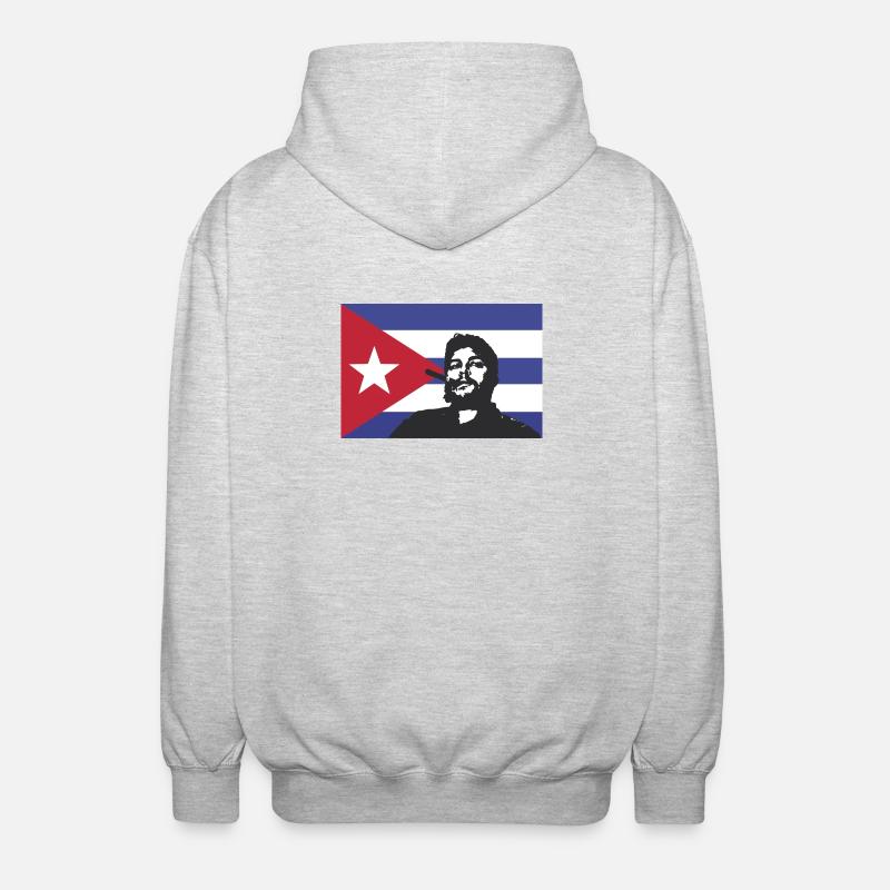 Che Guevara - Unisex Hooded Jacket - light heather grey