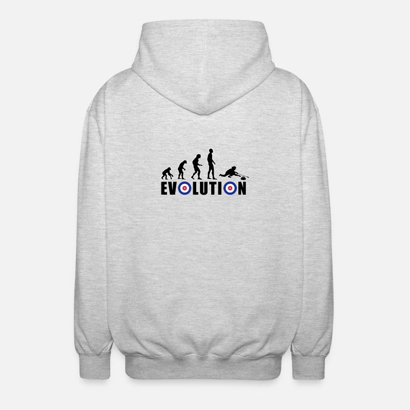EVOLUTION CURLING Curling Gift Winter - Unisex Hooded Jacket - light heather grey