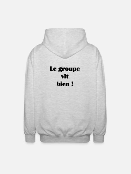 Le groupe vit bien ! - Veste à capuche unisexe - gris clair chiné