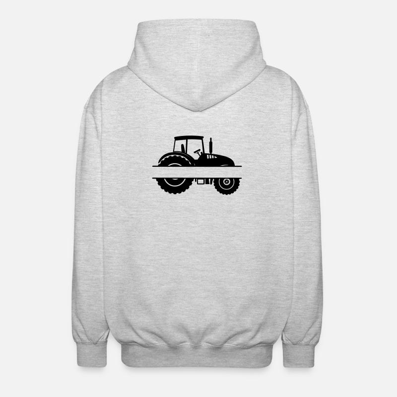 Ackerschlepper-Emblem - Unisex Kapuzenjacke - Hellgrau meliert