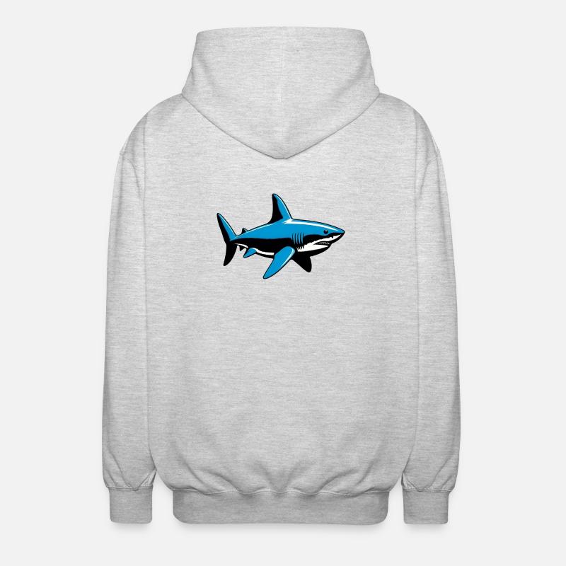 Requin - Veste à capuche unisexe - gris clair chiné