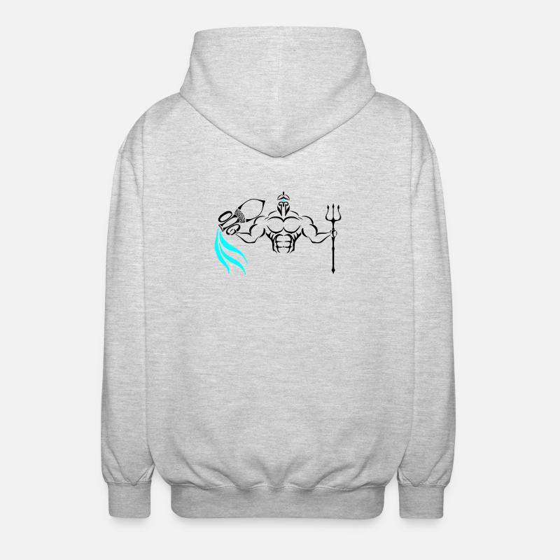 Alpha Aquarius Deluxe - Unisex Kapuzenjacke - Hellgrau meliert