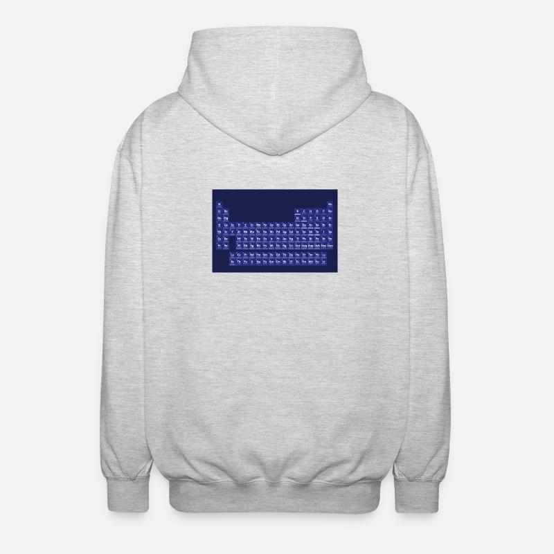 Das Periodensystem der Elemente - Unisex Kapuzenjacke - Hellgrau meliert