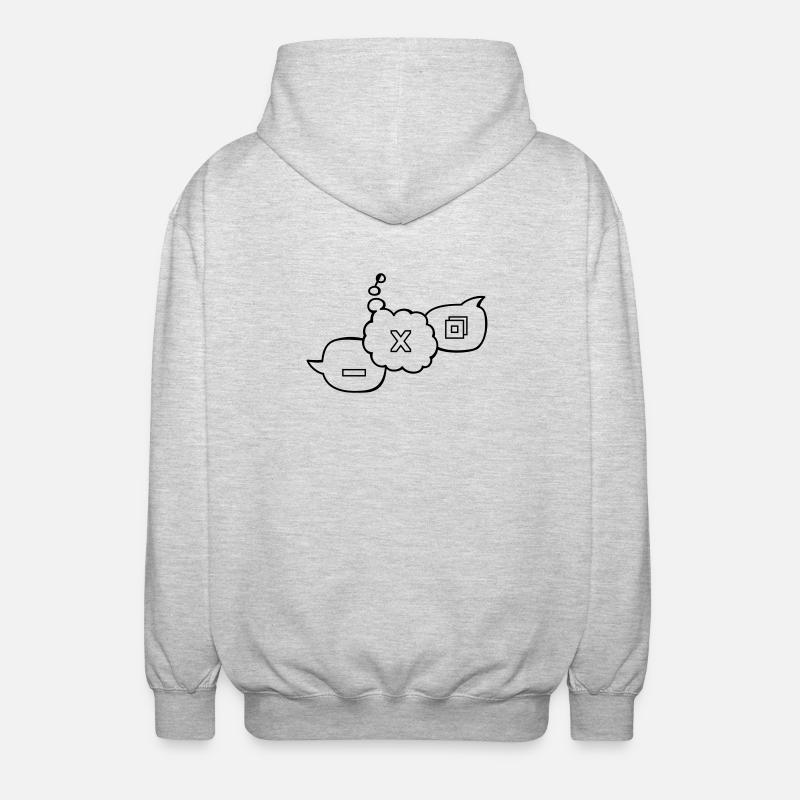 Computer speech bubbles - Unisex Hooded Jacket - light heather grey