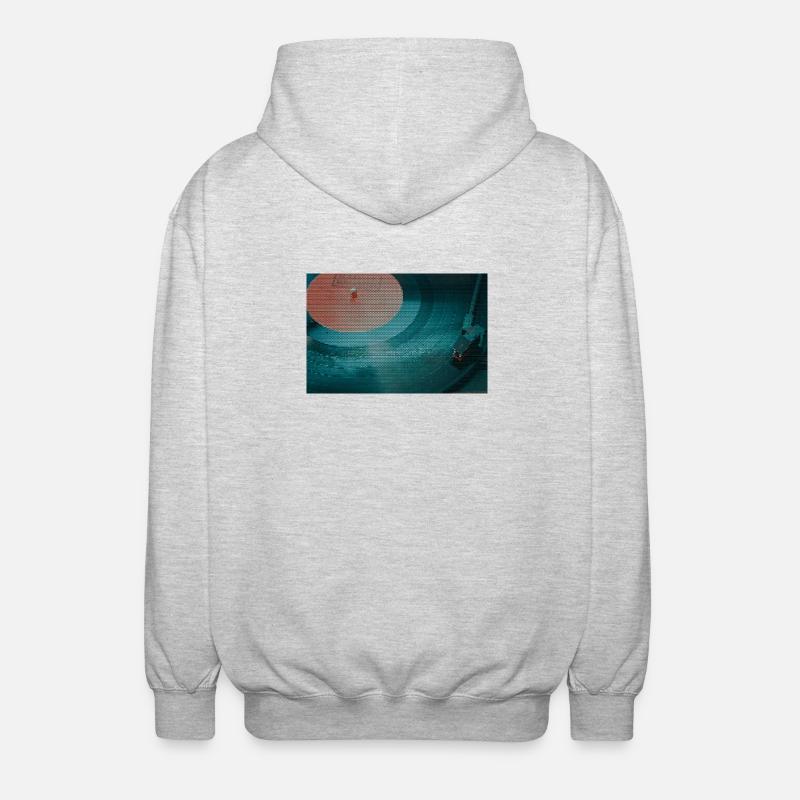 Turntable in a triangle pattern - Unisex Hooded Jacket - light heather grey