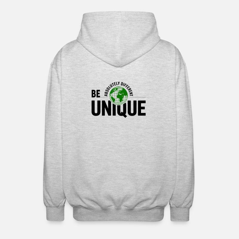 Unique Globe Vert - Veste à capuche unisexe - gris clair chiné