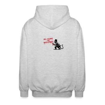 Singe pulvérisateur dans un style graffiti - Veste à capuche unisexe - gris clair chiné - Dos - AI Model Male 185 light (185cm)