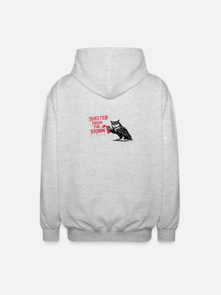 Shelter from the Storm - Unisex Hooded Jacket - light heather grey