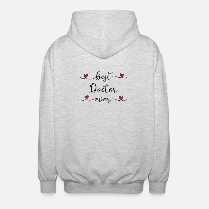 bester Arzt der Welt  - Unisex Kapuzenjacke - Hellgrau meliert