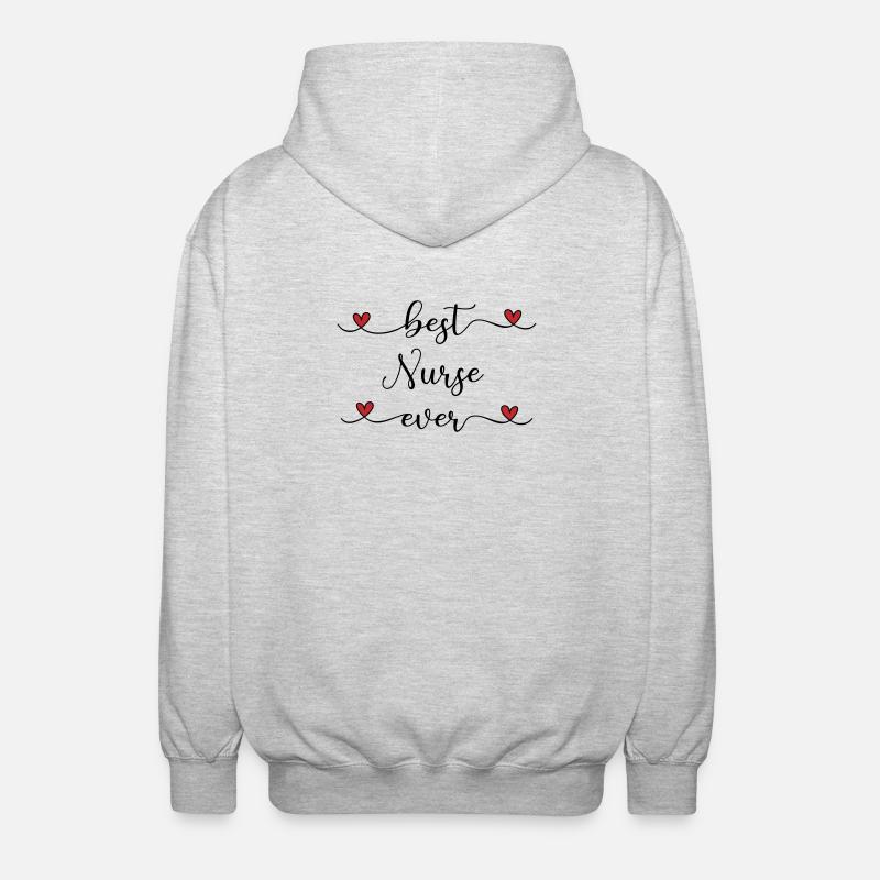 beste Krankenschwester - Unisex Kapuzenjacke - Hellgrau meliert