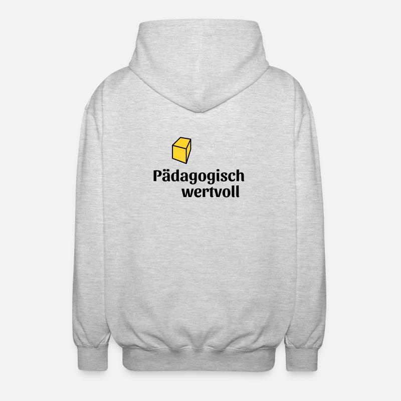 Pädagogisch wertvoll - Unisex Kapuzenjacke - Hellgrau meliert