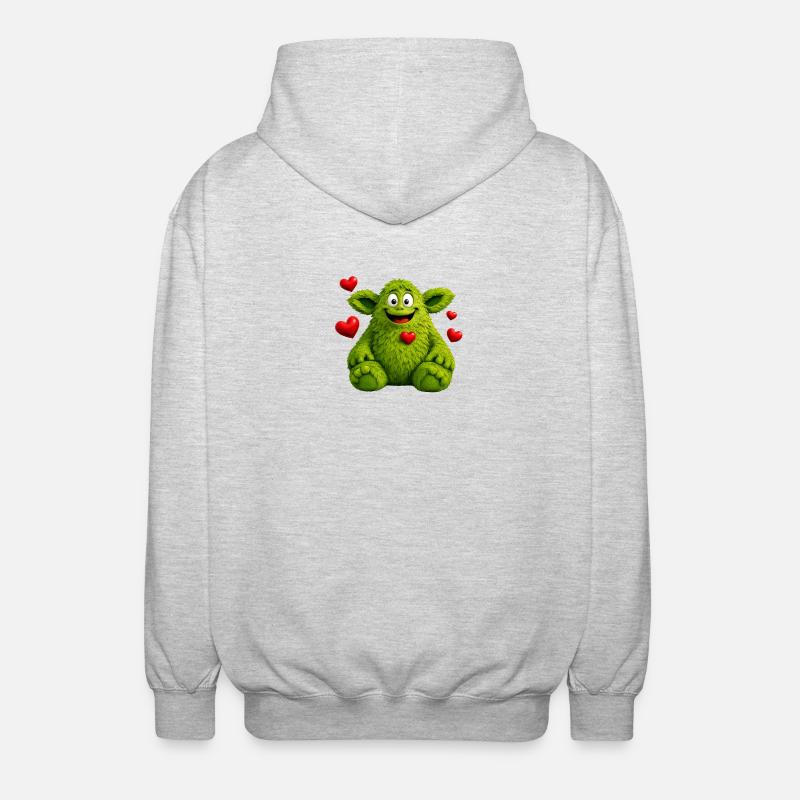 Monstre - Veste à capuche unisexe - gris clair chiné