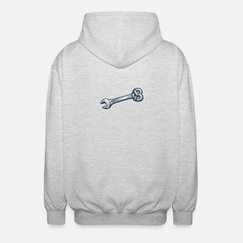 Clef à molette Bretzel - Veste à capuche unisexe - gris clair chiné