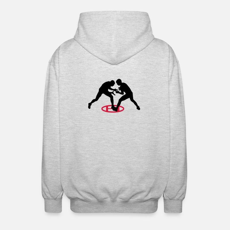 griechisch römischen ringkampf - Unisex Kapuzenjacke - Hellgrau meliert