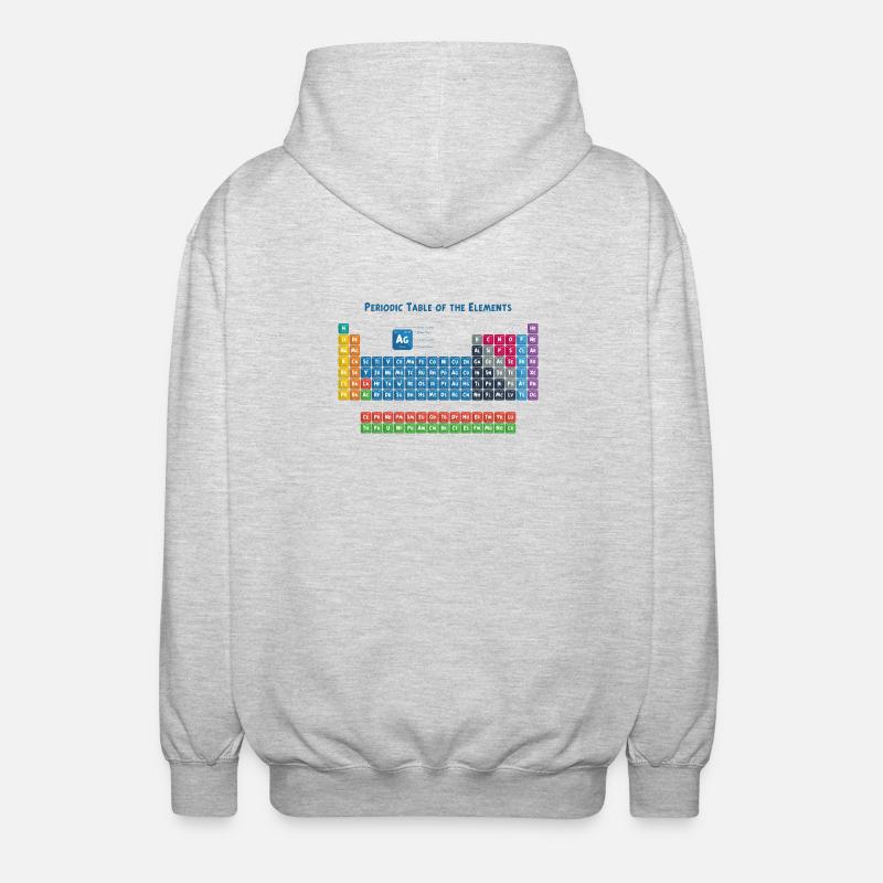 Periodensystem der Elemente 2 - Unisex Kapuzenjacke - Hellgrau meliert