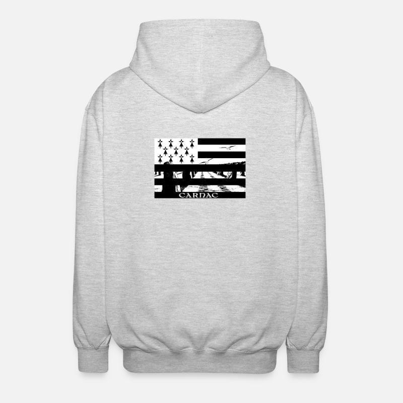 CARNAC - Veste à capuche unisexe - gris clair chiné