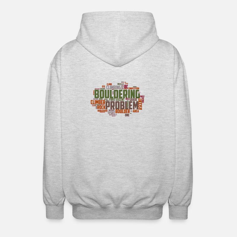 Nuage de mots de Boulder - Veste à capuche unisexe - gris clair chiné