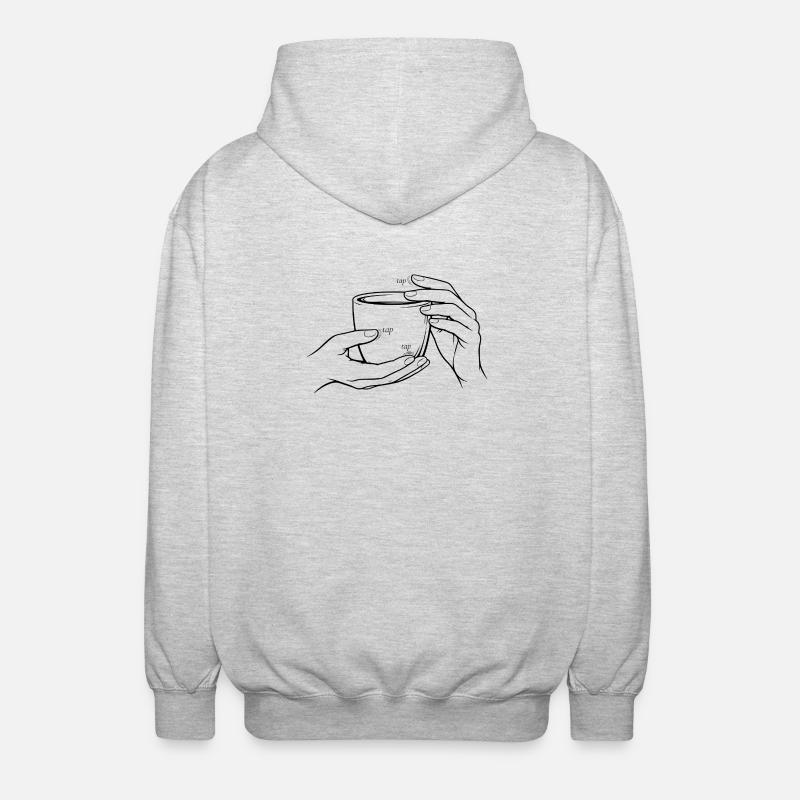 Tapping Hands - Unisex Kapuzenjacke - Hellgrau meliert