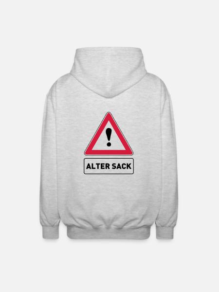 Alter Sack - Unisex Kapuzenjacke - Hellgrau meliert