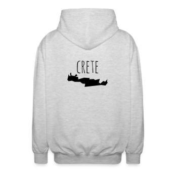 crete - Veste à capuche unisexe - gris clair chiné - Dos - AI Model Male 185 light (185cm)