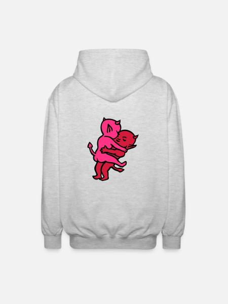 devil-sex ... of wicki_de - Unisex Hooded Jacket - light heather grey