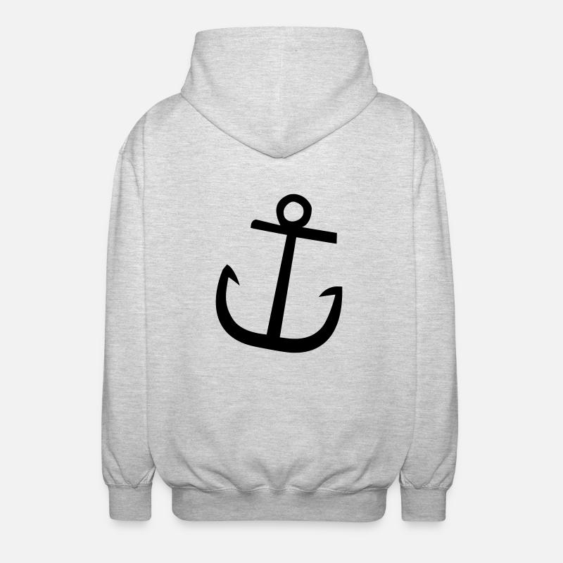 DE - Anker - Unisex Kapuzenjacke - Hellgrau meliert