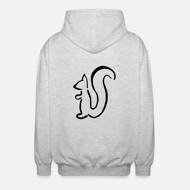 Eichhörnchen - Unisex Kapuzenjacke - Hellgrau meliert