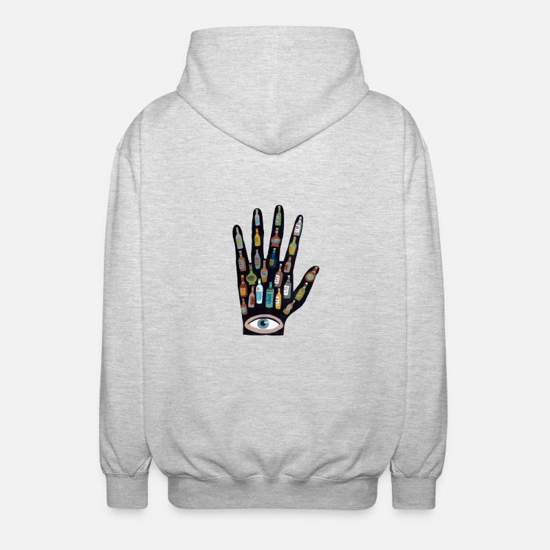 Another Hand - Unisex Kapuzenjacke - Hellgrau meliert