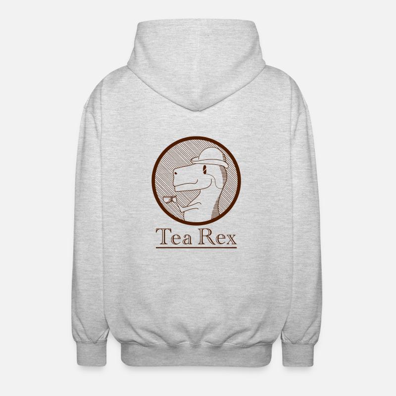 Tea Rex - Unisex Kapuzenjacke - Hellgrau meliert