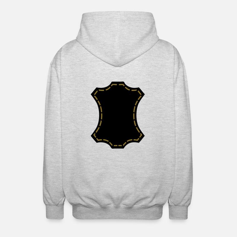 cuir 0 - Veste à capuche unisexe - gris clair chiné