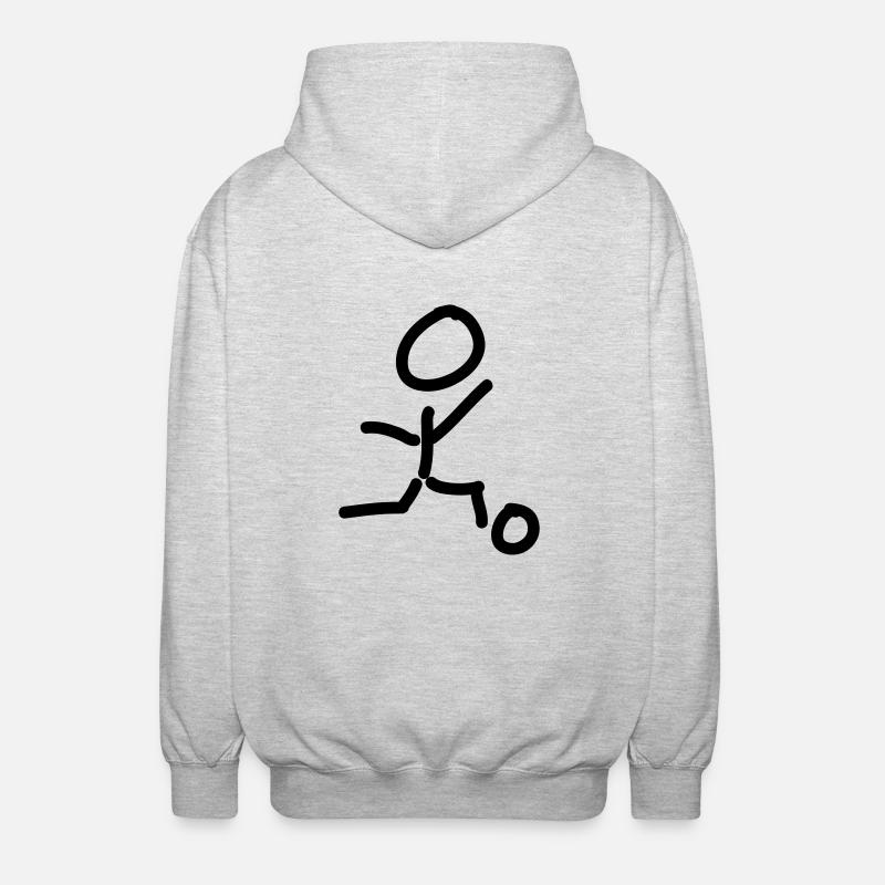fußball - Unisex Kapuzenjacke - Hellgrau meliert