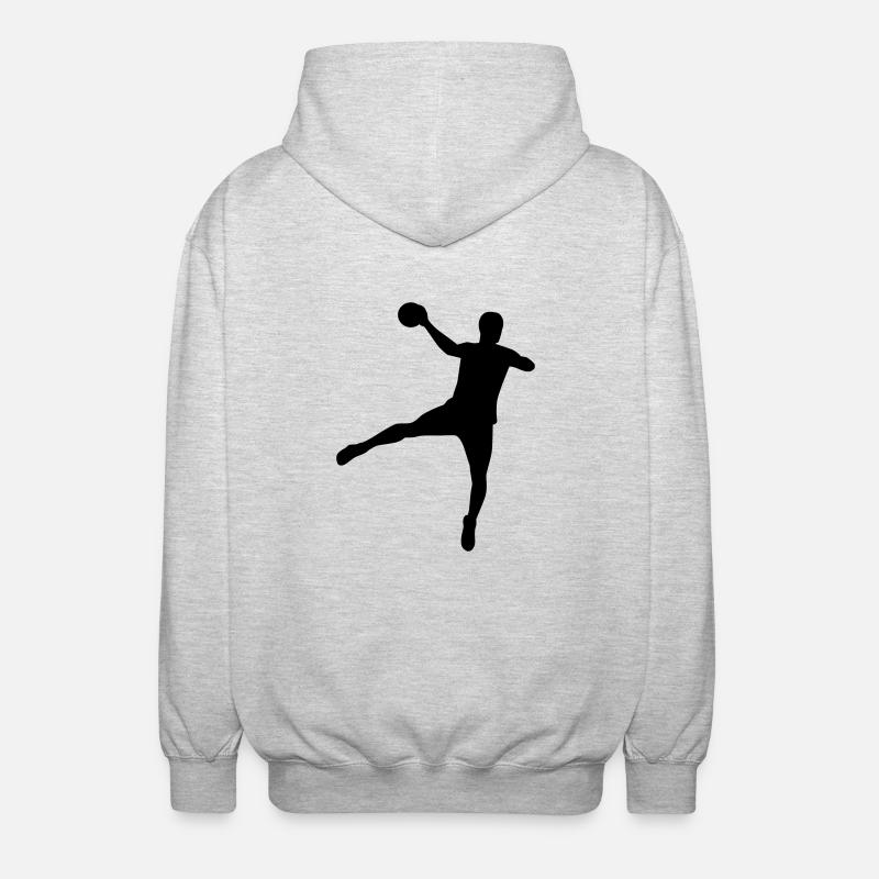 Handball - Unisex Kapuzenjacke - Hellgrau meliert
