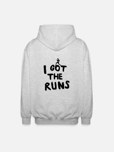 I Got the Runs - Unisex Hooded Jacket - light heather grey