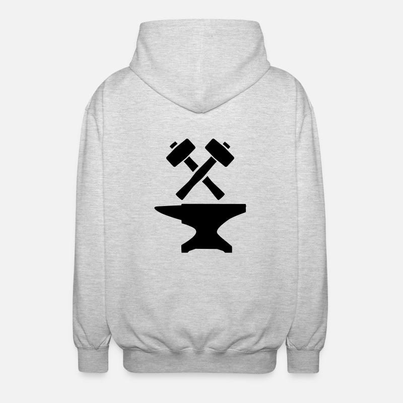 Forgeron - Veste à capuche unisexe - gris clair chiné