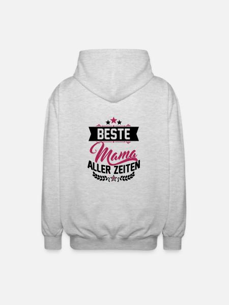 Beste Mama aller Zeiten - Unisex Kapuzenjacke - Hellgrau meliert