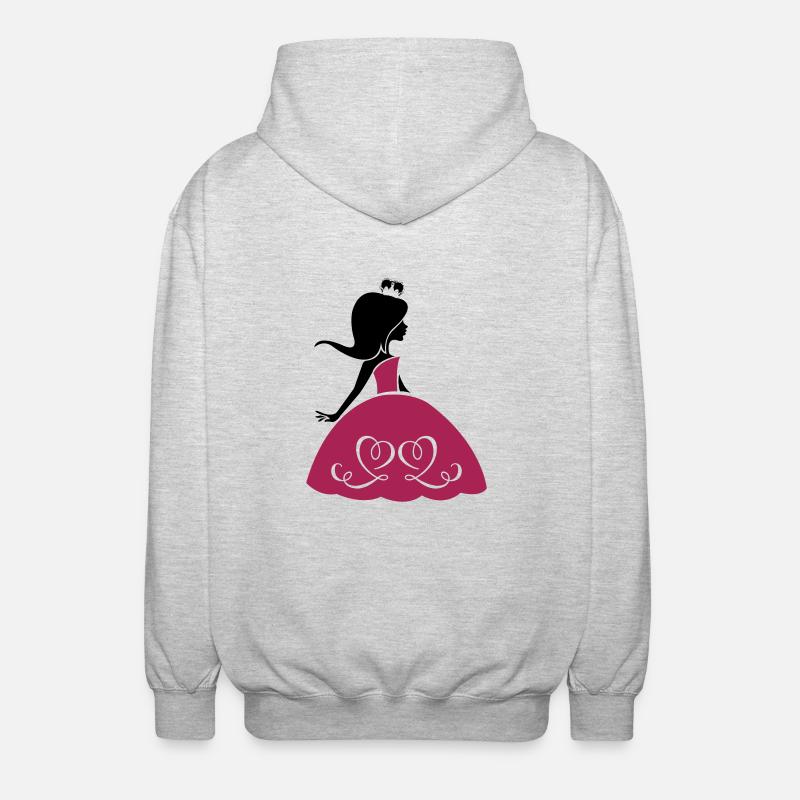 prinzessin_002 - Veste à capuche unisexe - gris clair chiné