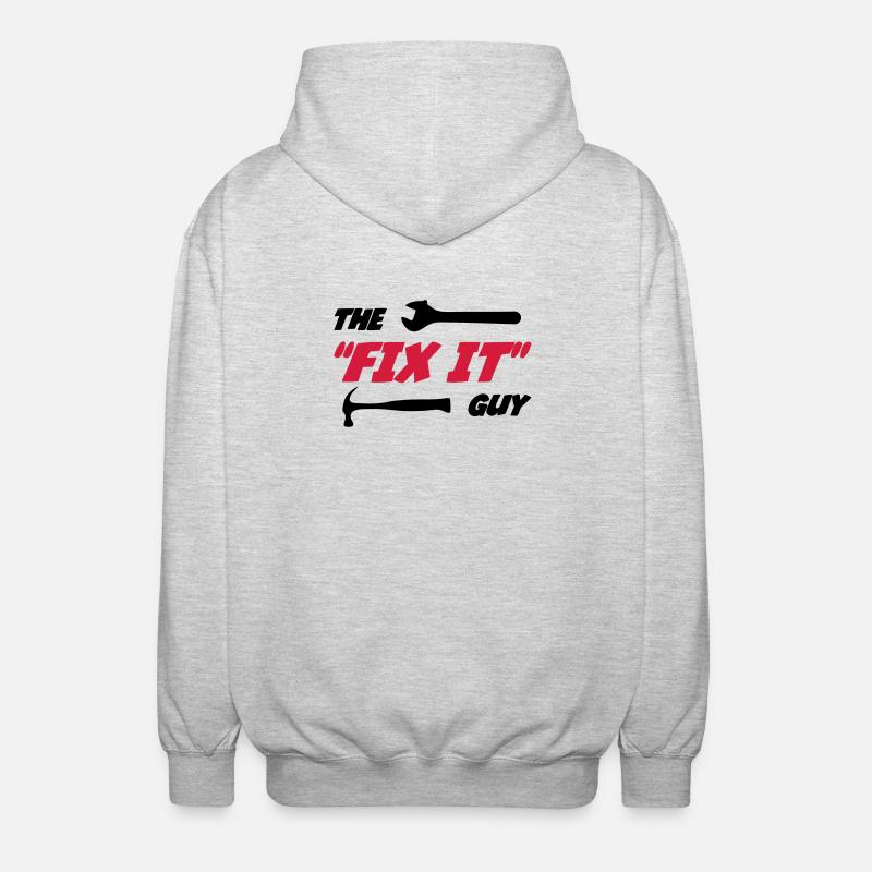 The "Fix it" Guy 🔨 - Veste à capuche unisexe - gris clair chiné