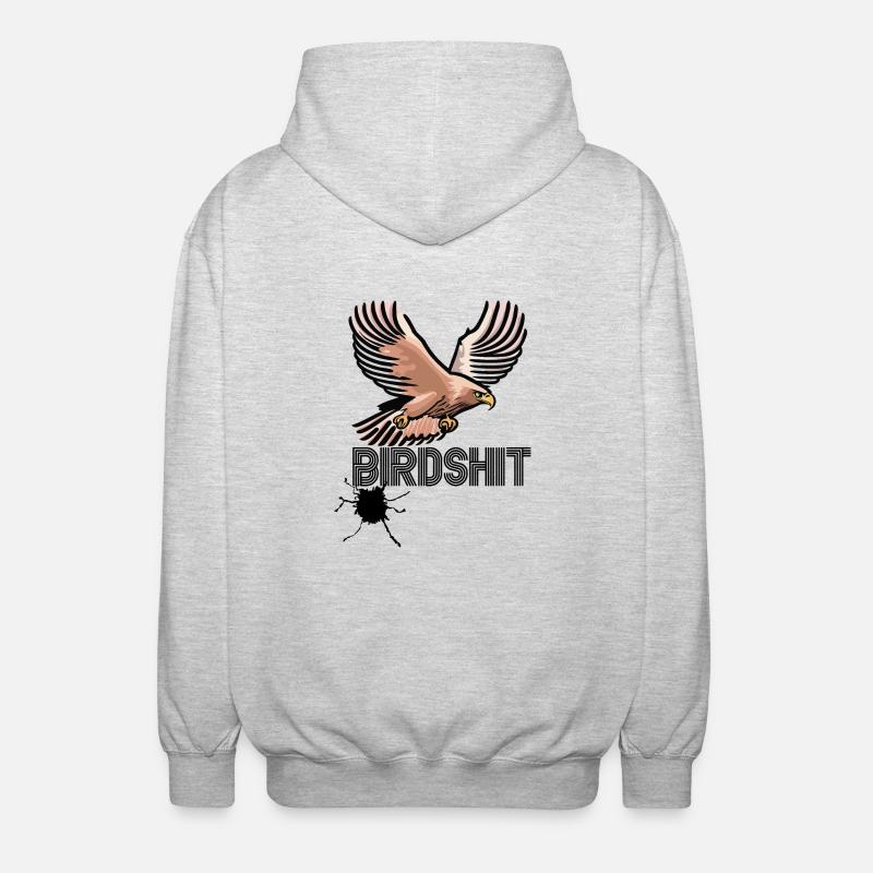 BIRDSHIT - EAGLE - Unisex Hooded Jacket - light heather grey